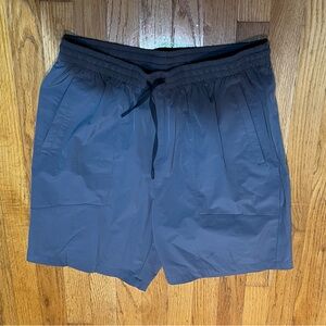 Knqr New Quick Dry Athletic Hybrid Grey Shorts Pockets Size Large